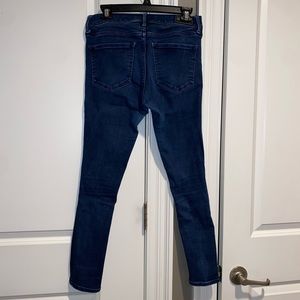 Express Dark Denim Mid Rise Blue Jeans / Ankle Leggings - 6 Regular